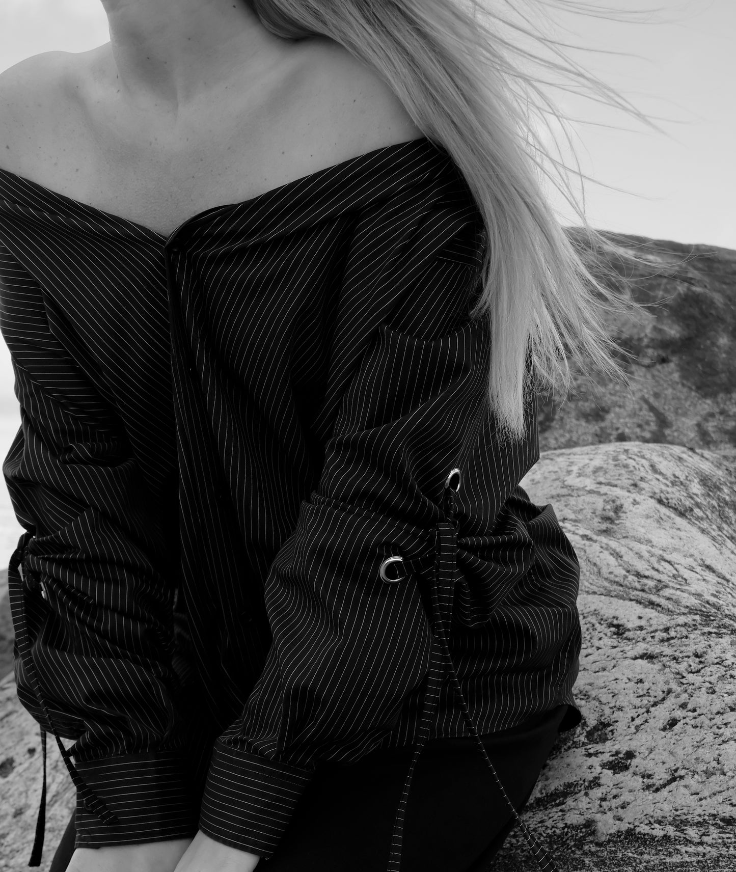 UPCYCLED PINSTRIPE MENS SHIRT