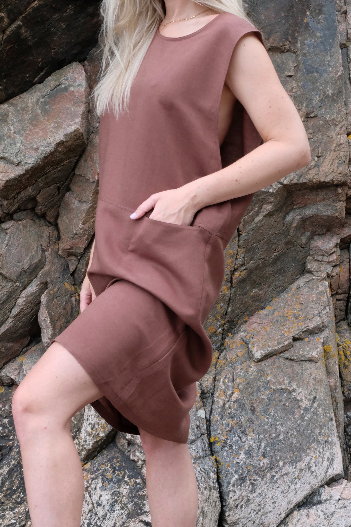 LINEN SPENCER DRESS