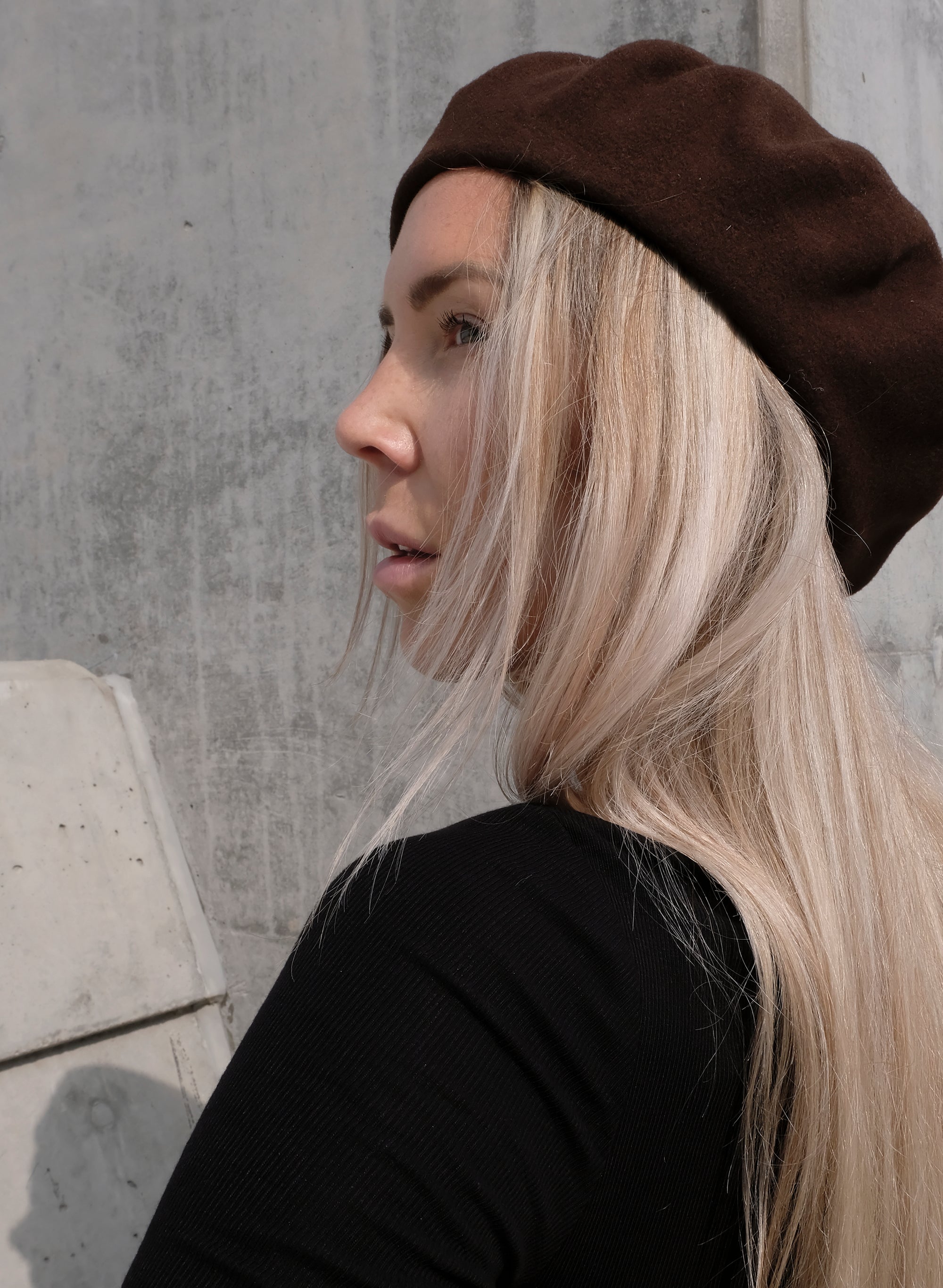 BROWN WOOL BERET