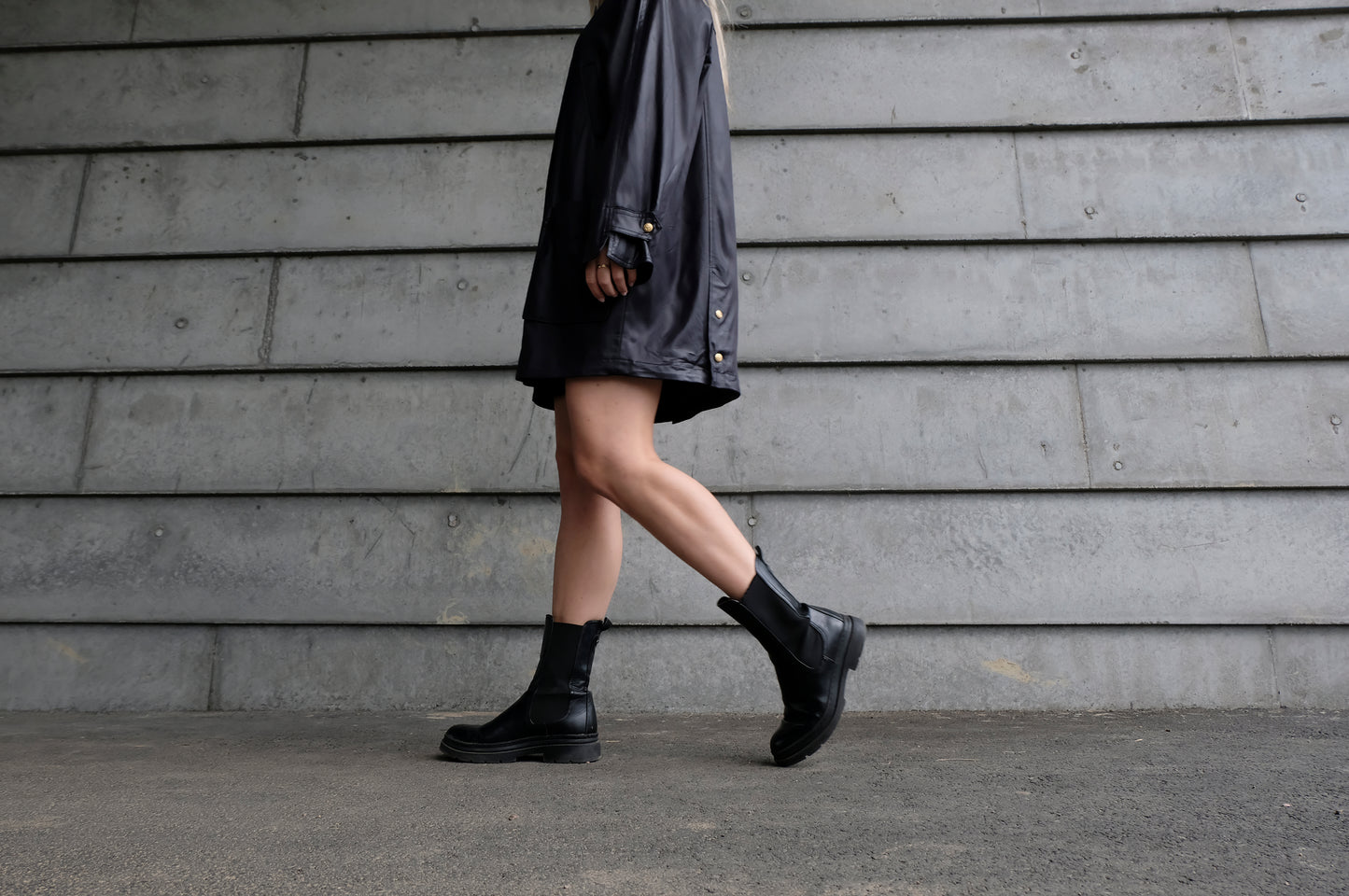 NAVY BLUE PATENT JACKET