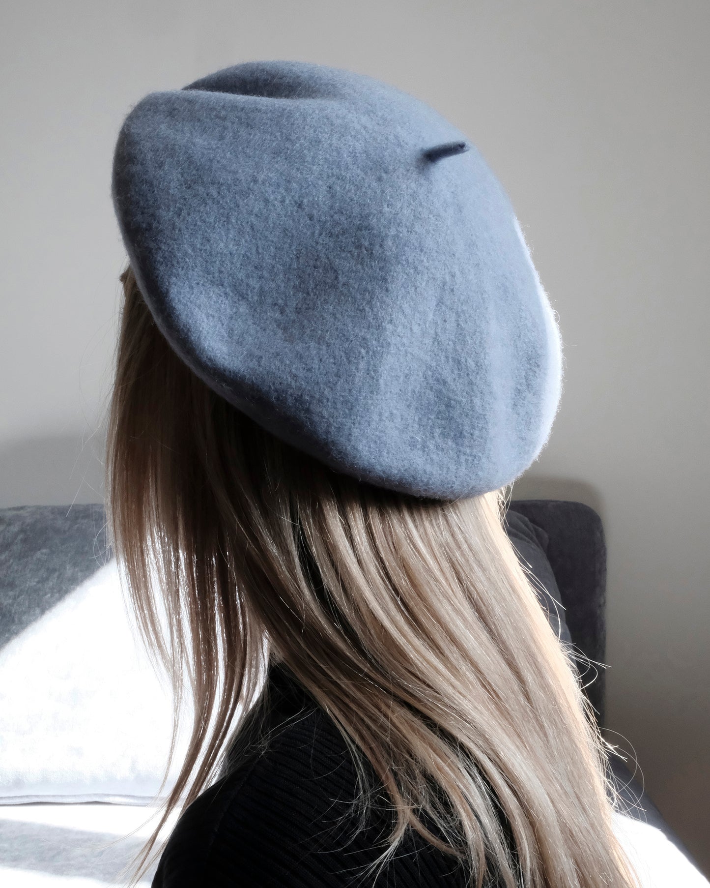 BABY BLUE WOOL BERET