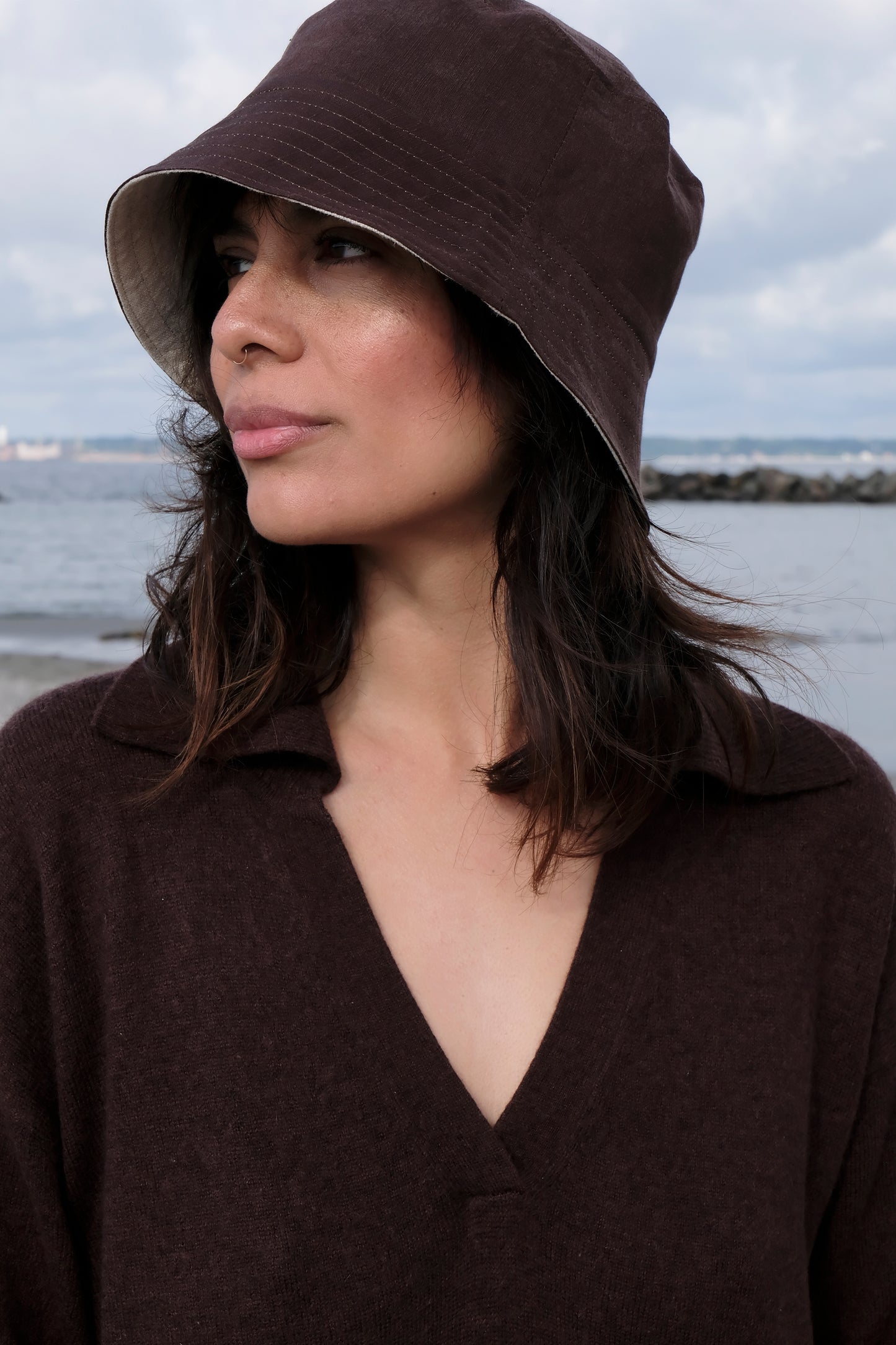 LINEN / SILK BUCKET HAT
