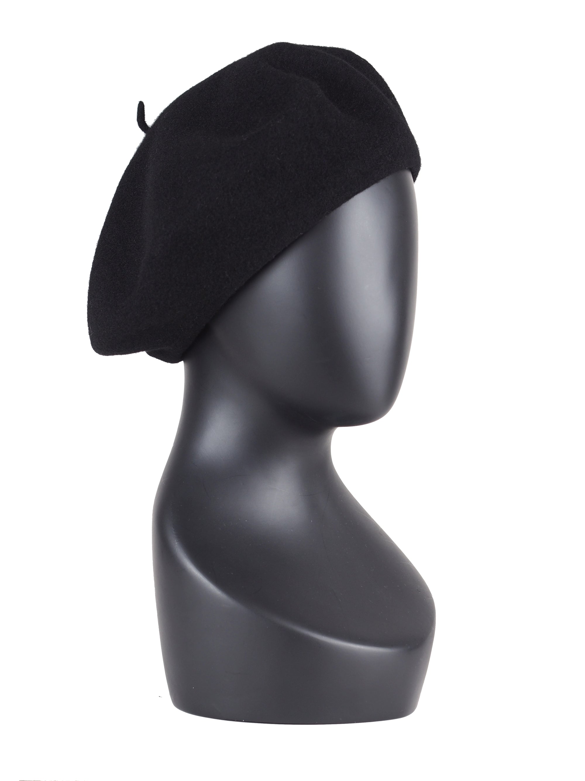 BLACK WOOL BERET