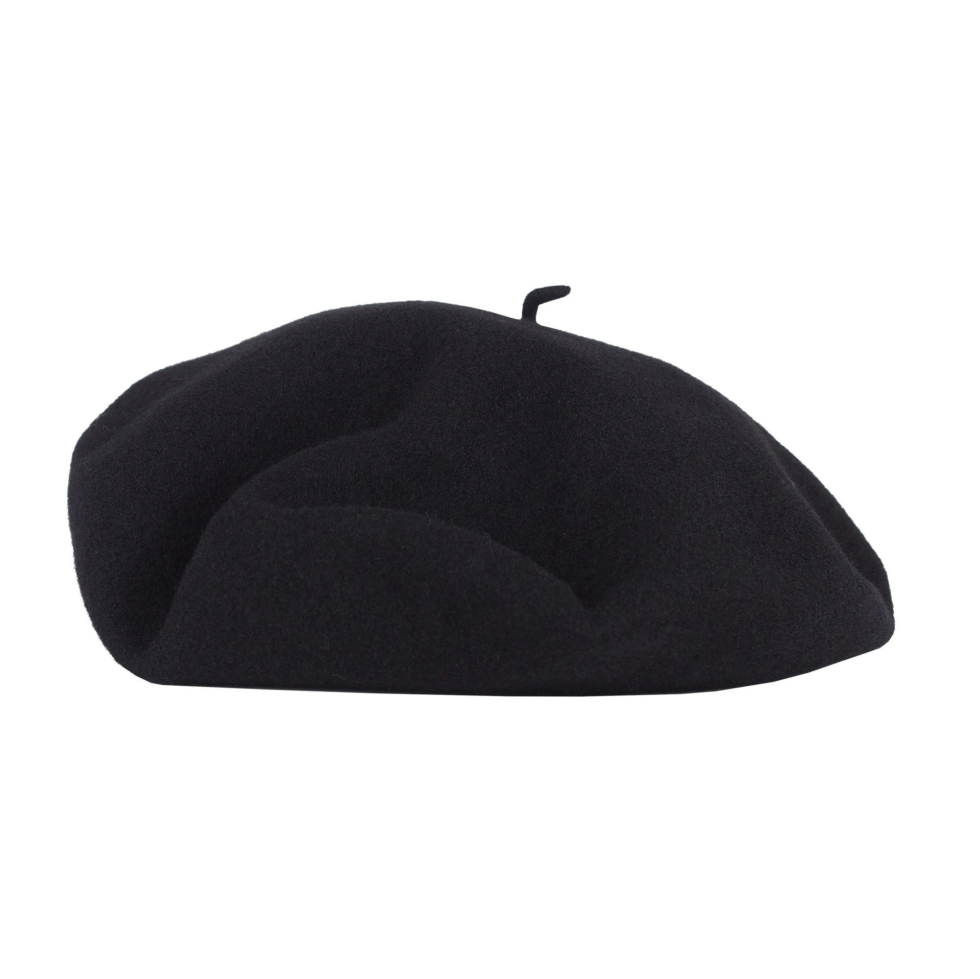 BLACK WOOL BERET