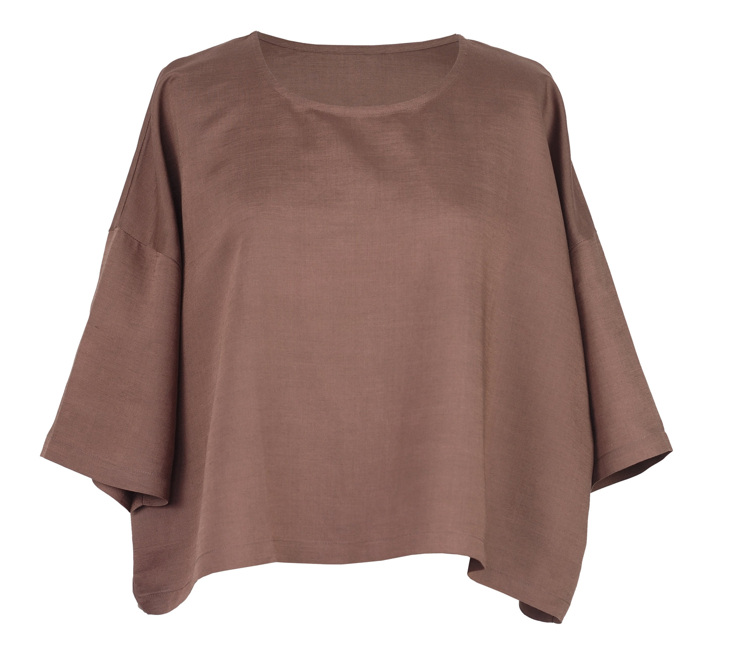 CROPPED LINEN T-SHIRT