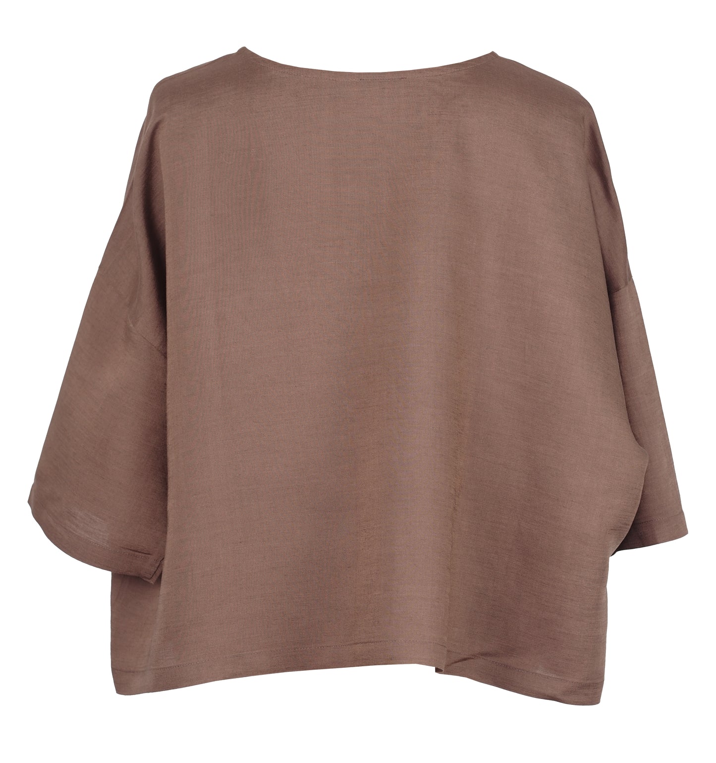 CROPPED LINEN T-SHIRT