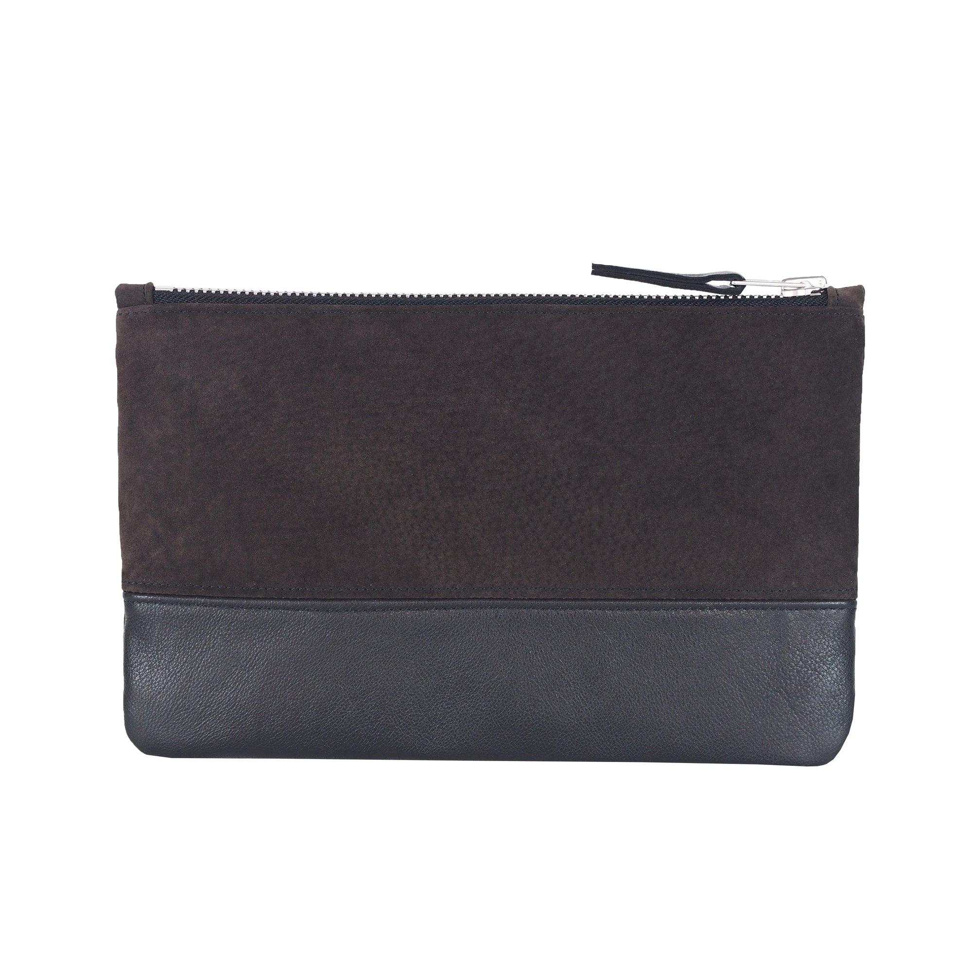 BROWN SUEDE CLUTCH