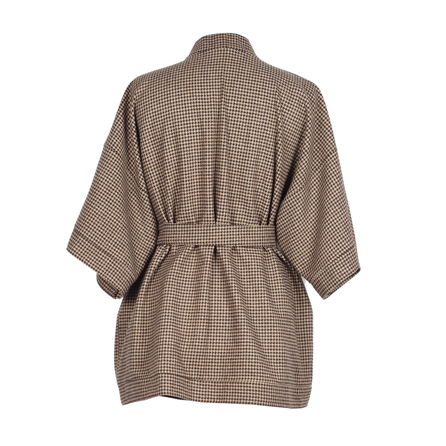 HOUNDSTOOTH WOOL KIMONO