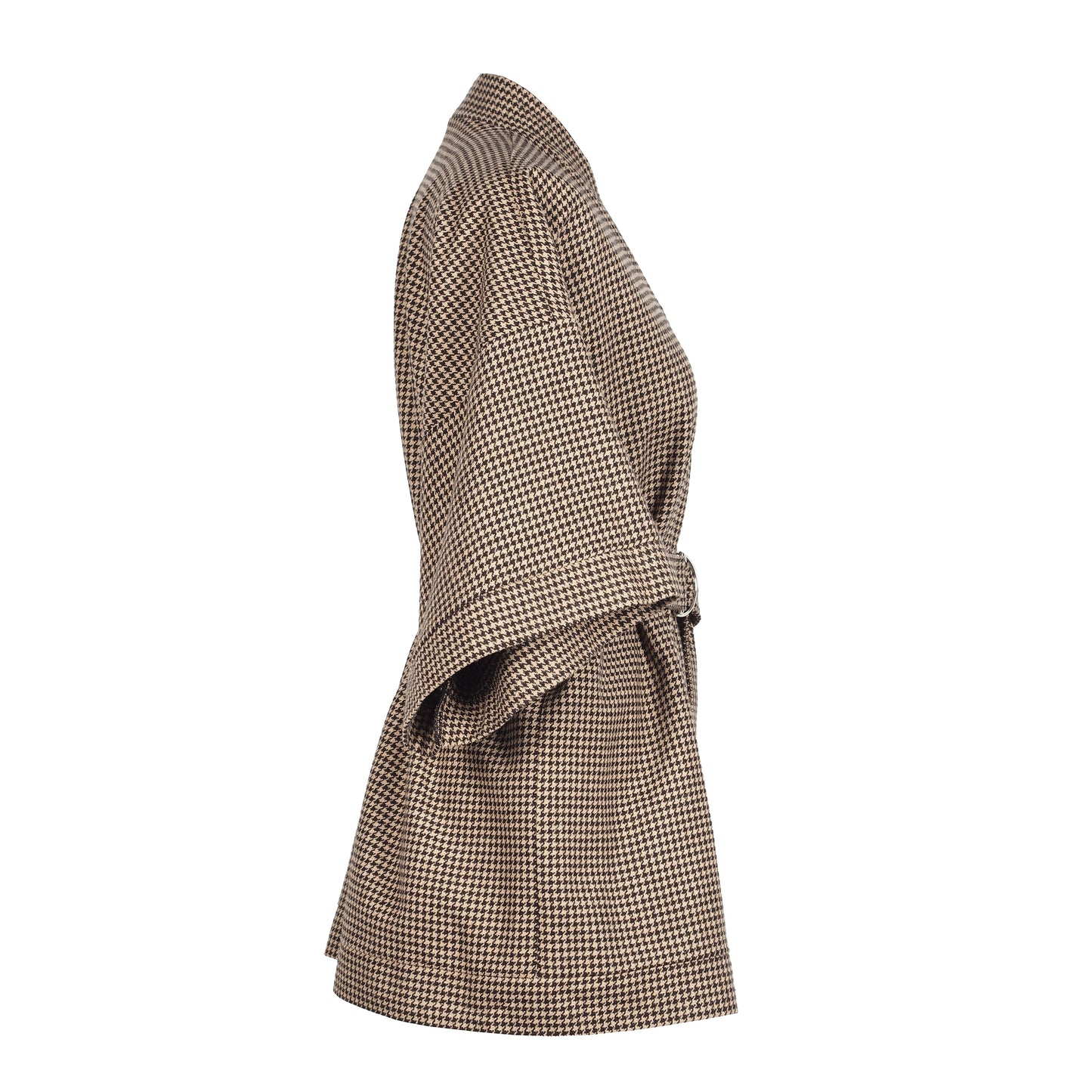 HOUNDSTOOTH WOOL KIMONO
