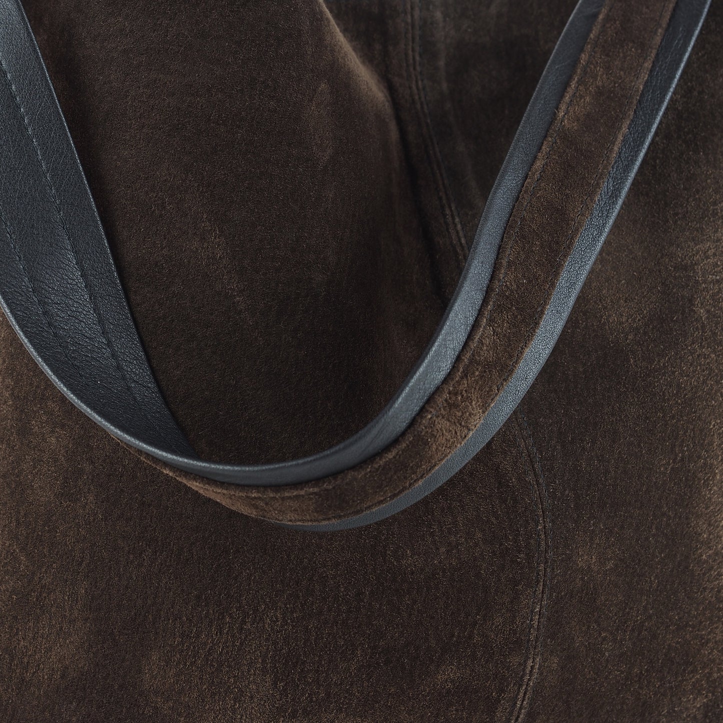 CHOCOLATE BROWN SUEDE TOTE BAG