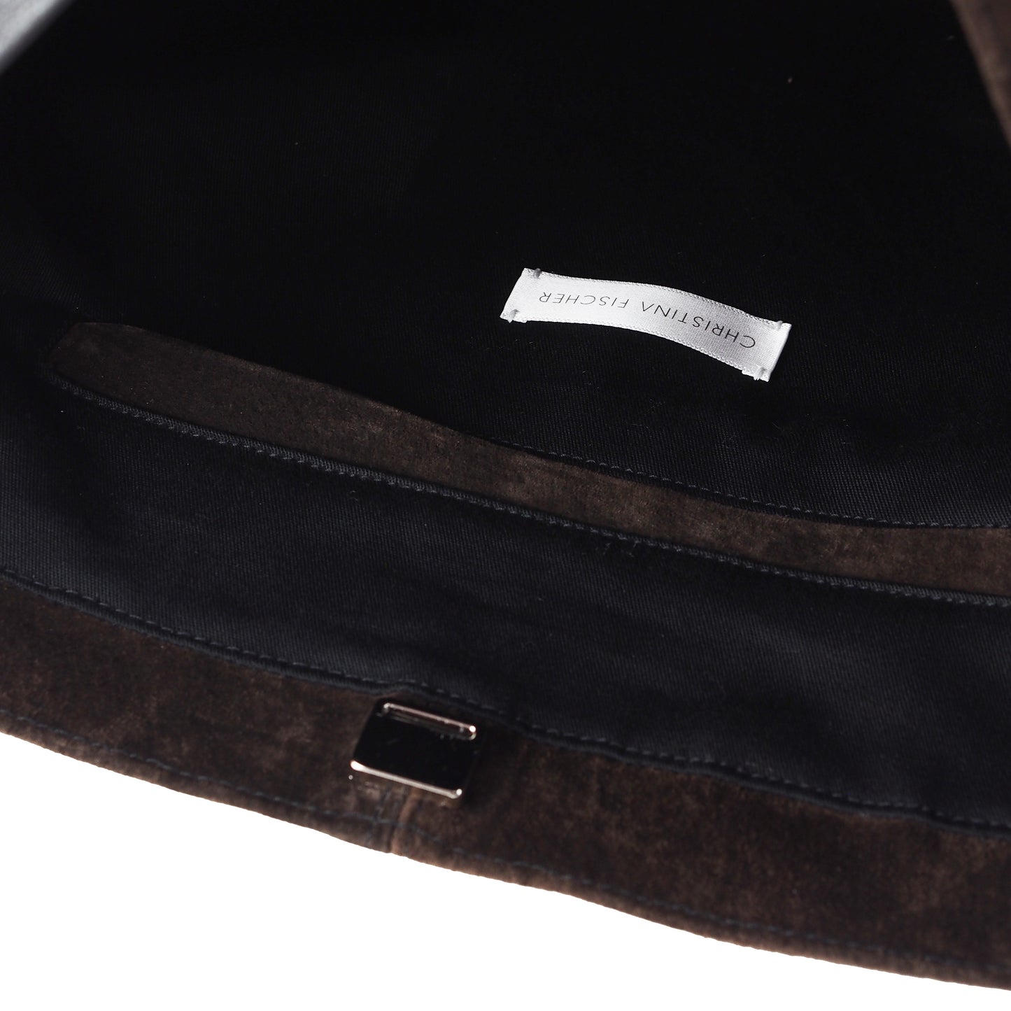 CHOCOLATE BROWN SUEDE TOTE BAG