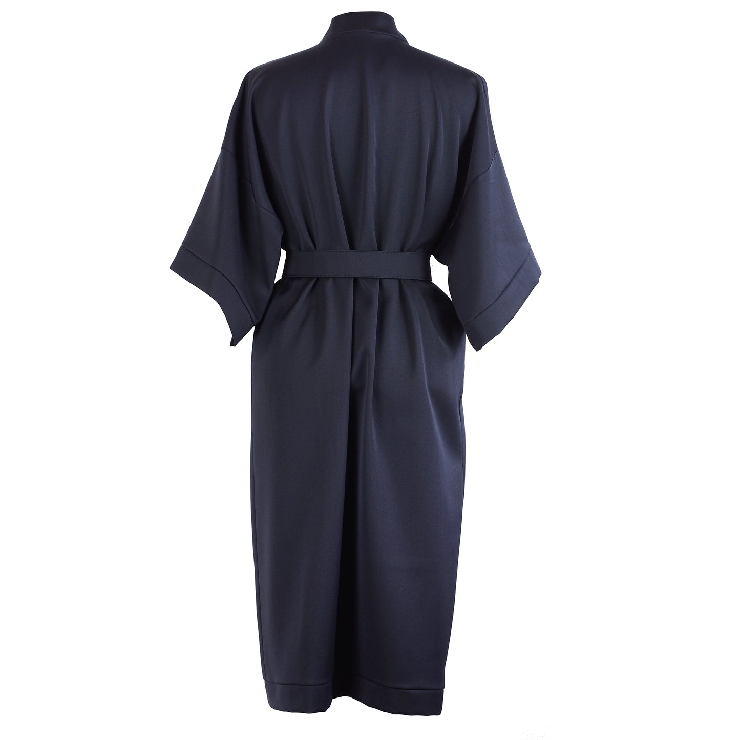 NAVY BLUE WOOL KIMONO