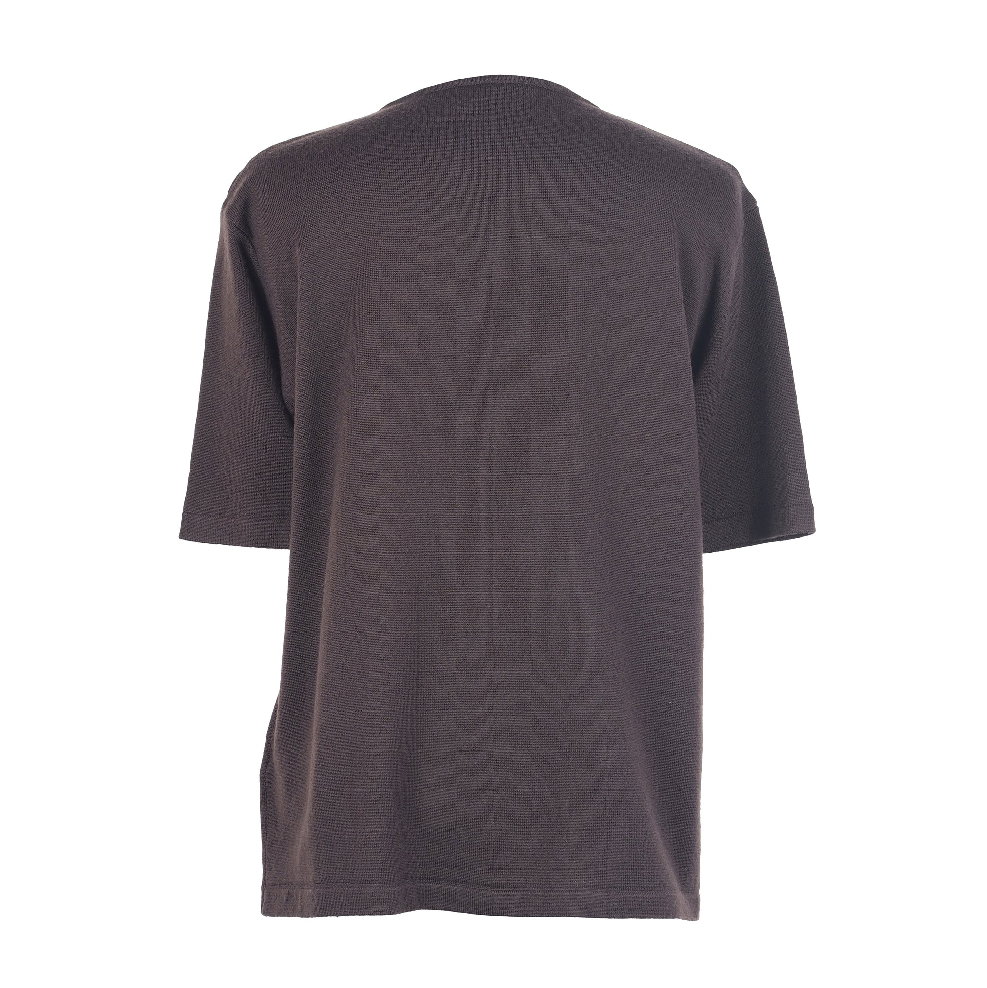 BROWN WOOL T-SHIRT