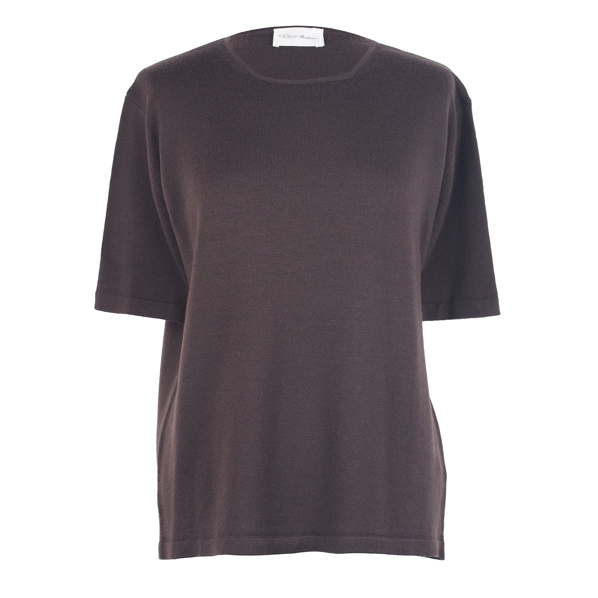 BROWN WOOL T-SHIRT