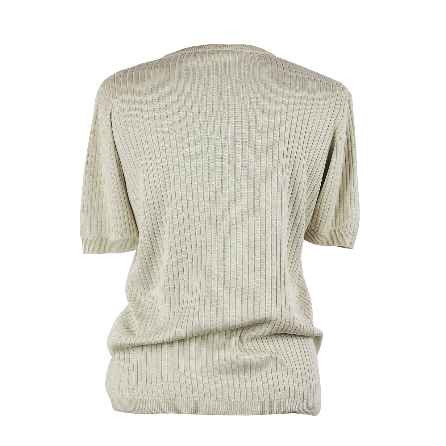 RIBBED SILK T-SHIRT