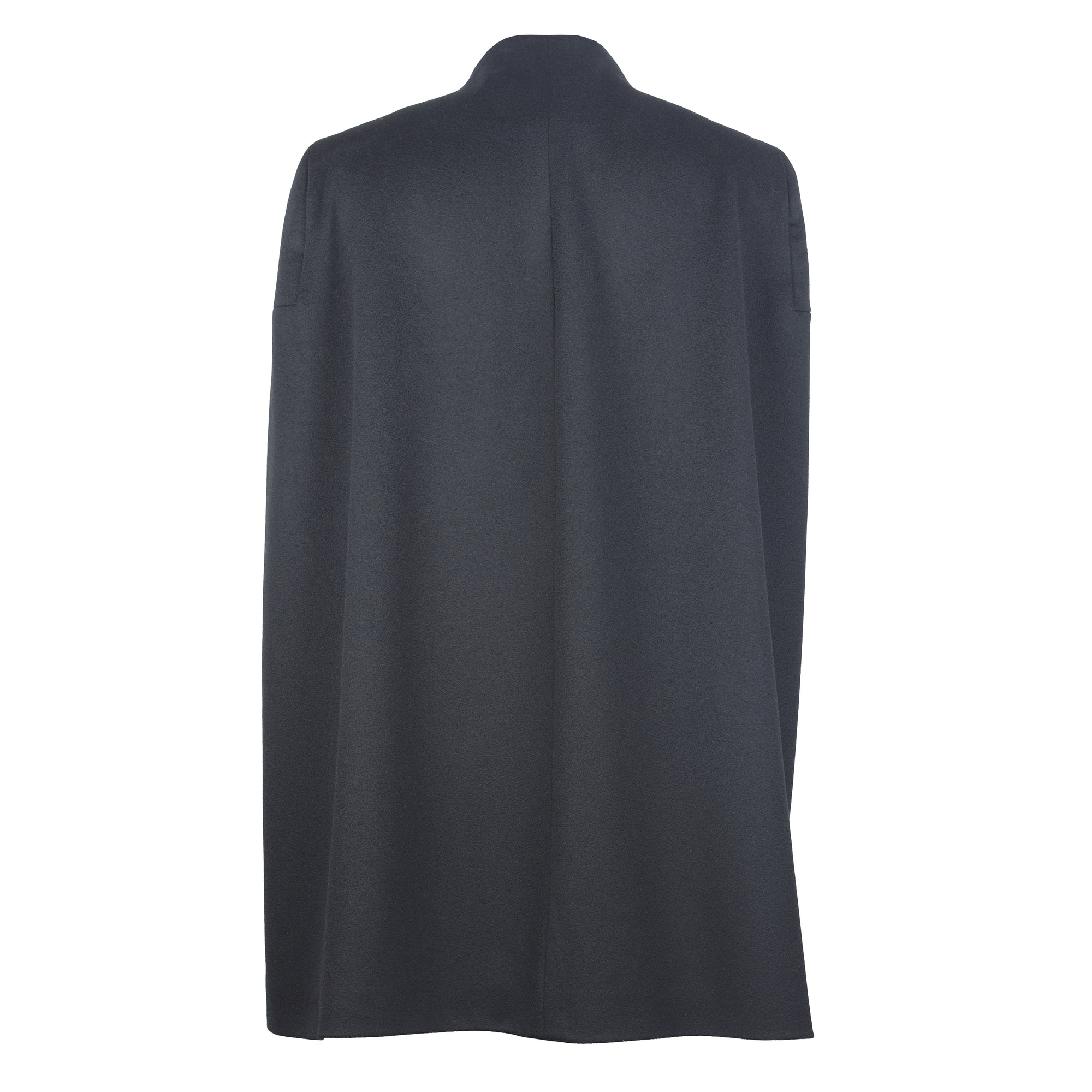 BLACK WOOL CAPE