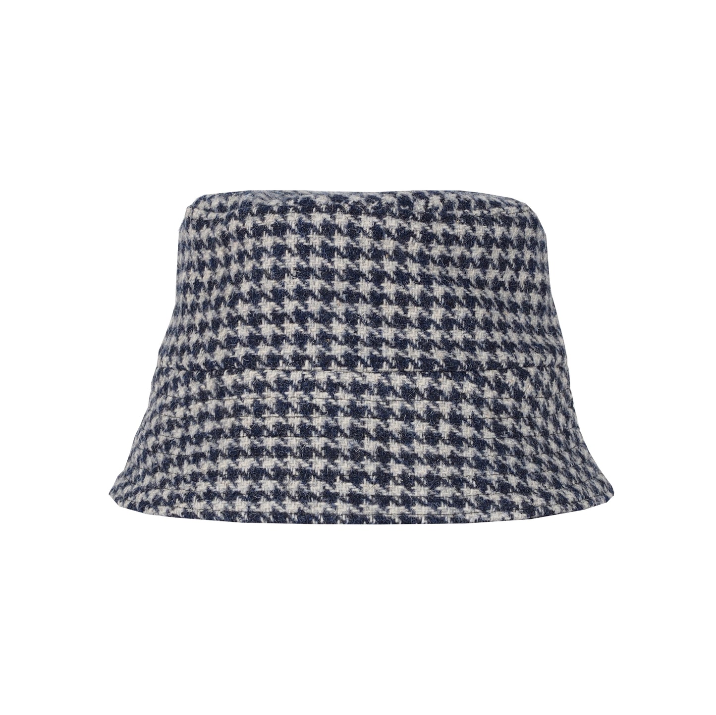 UPCYCLED HOUNDSTOOTH TWEED BUCKET HAT