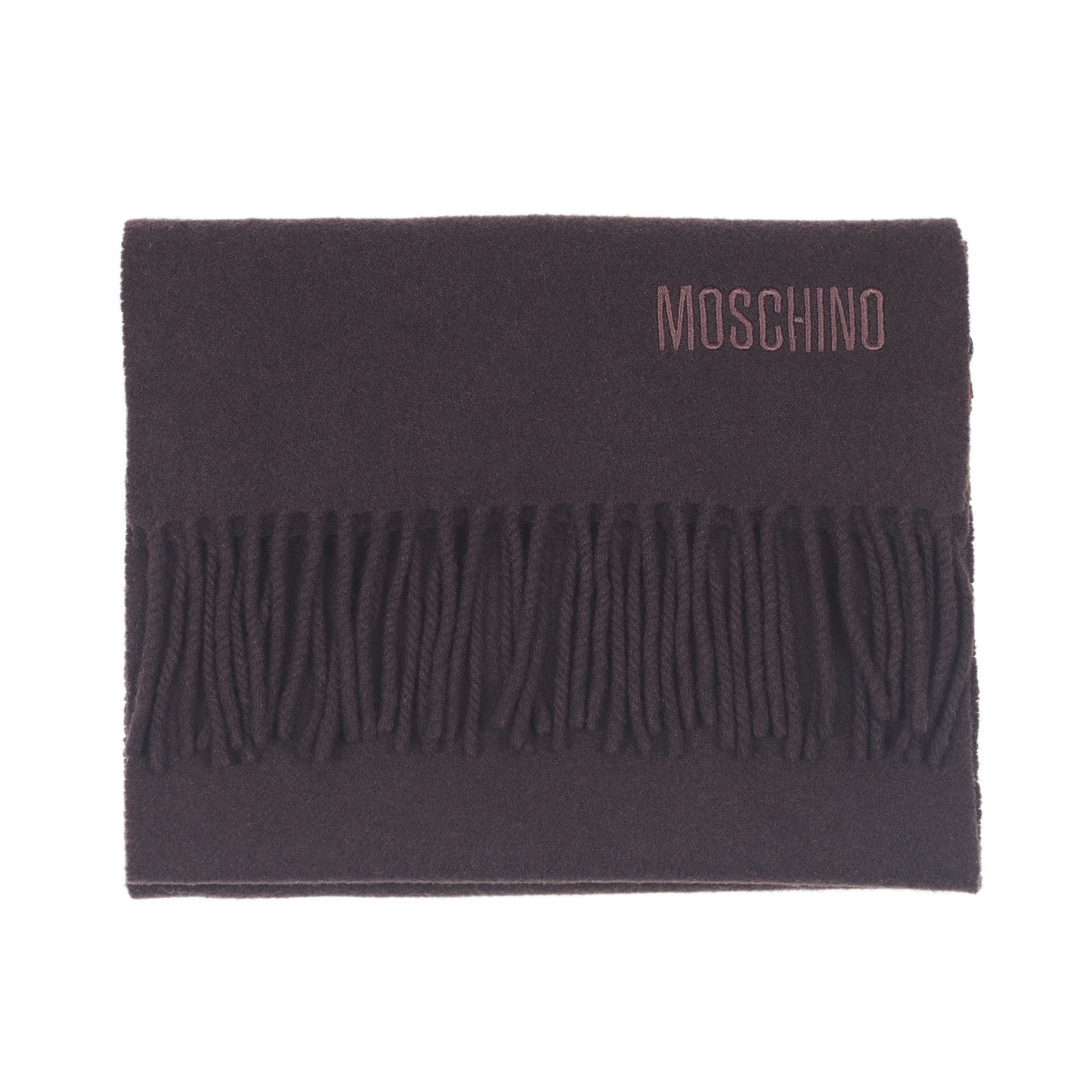 BROWN MOSCHINO WOOL SCARF