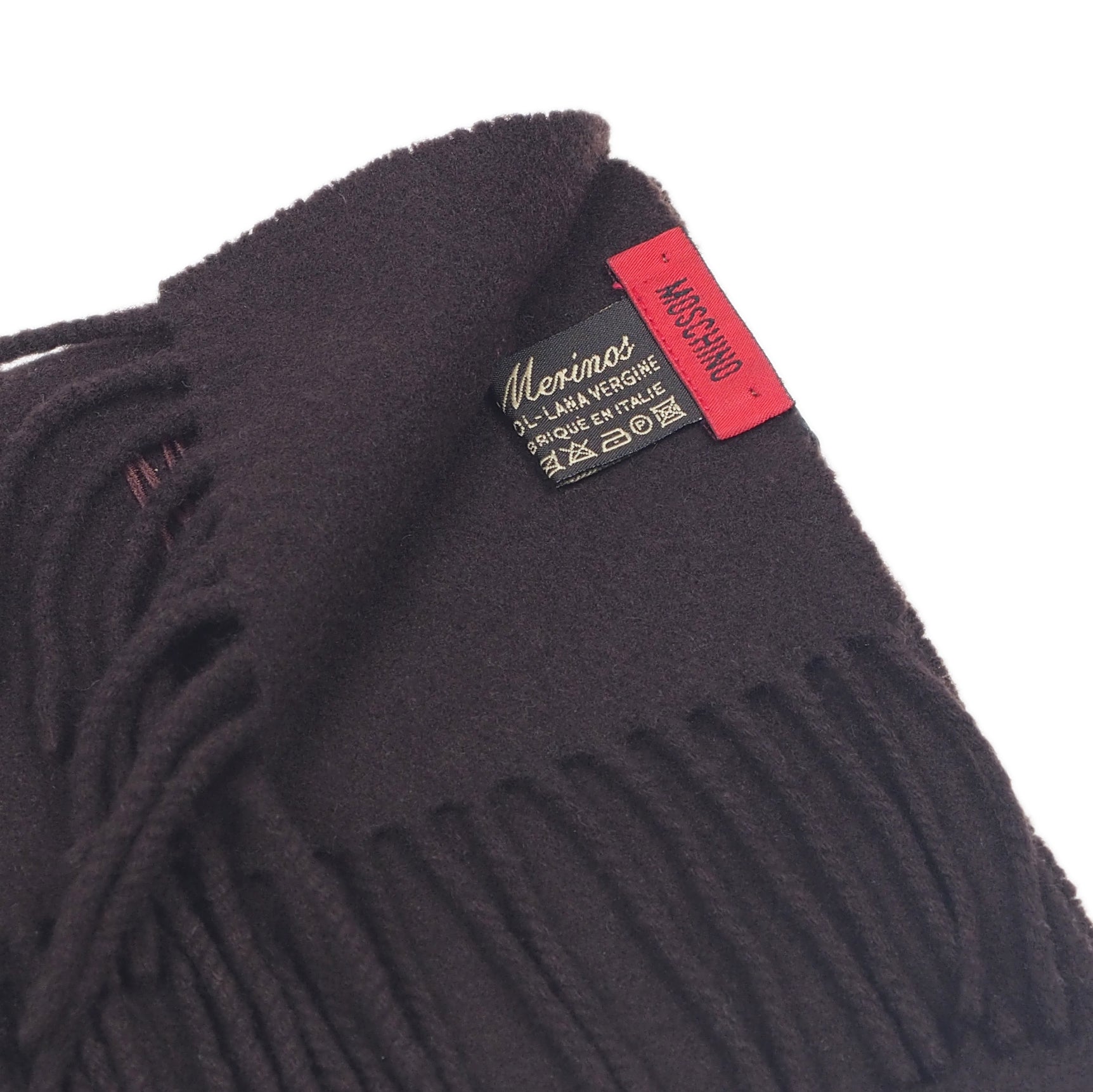 BROWN MOSCHINO WOOL SCARF