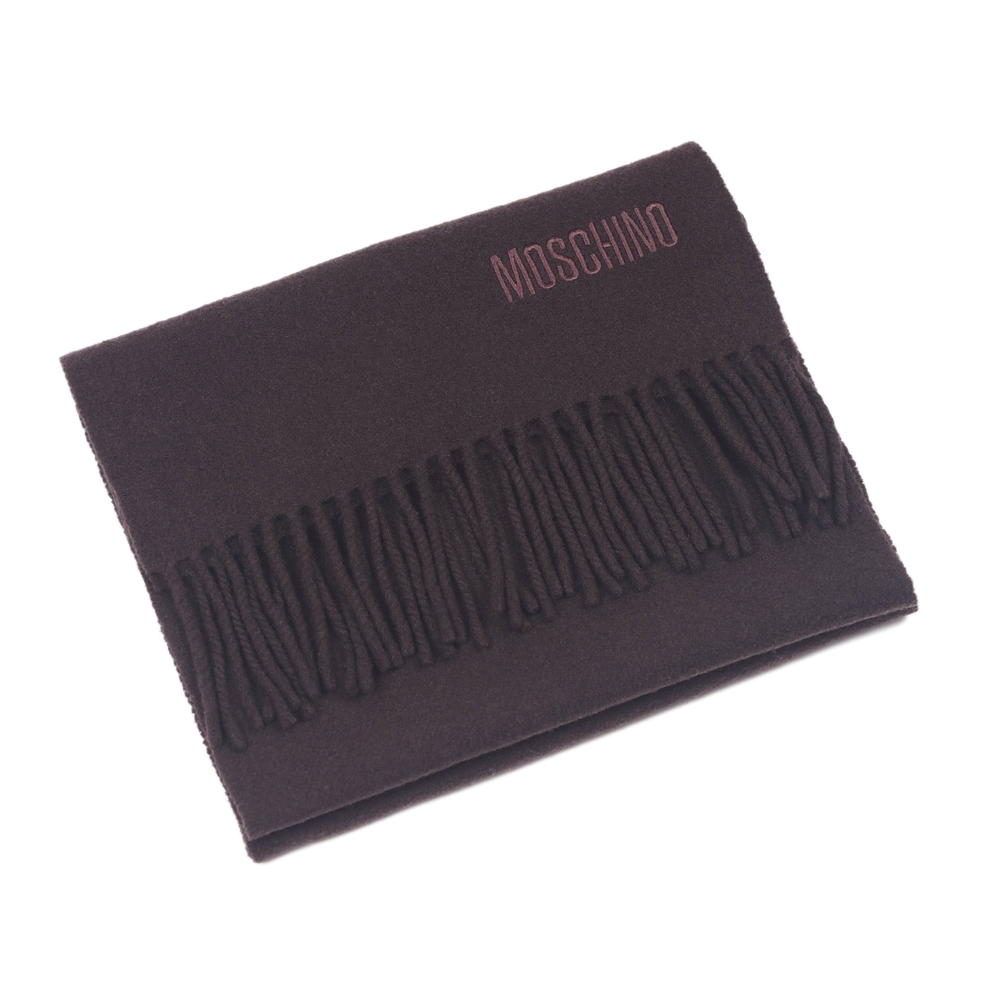 BROWN MOSCHINO WOOL SCARF
