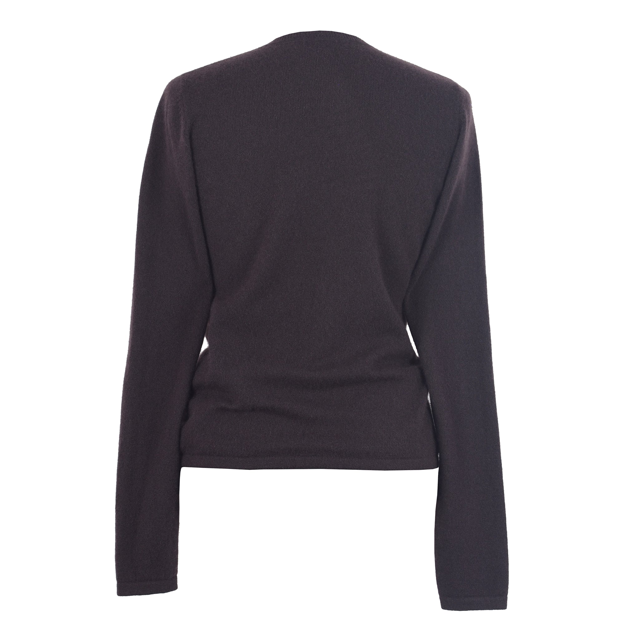 BROWN V-NECK CASHMERE SWEATER