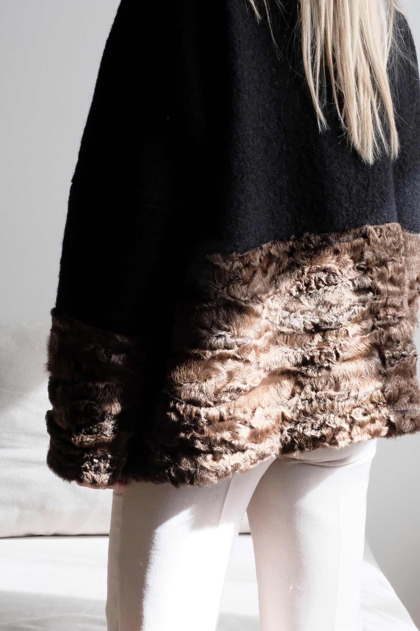 ONE OF A KIND WOOL / FUR JACKET