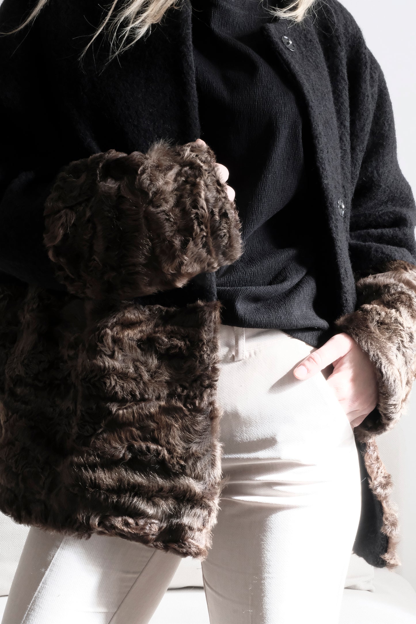 ONE OF A KIND WOOL / FUR JACKET