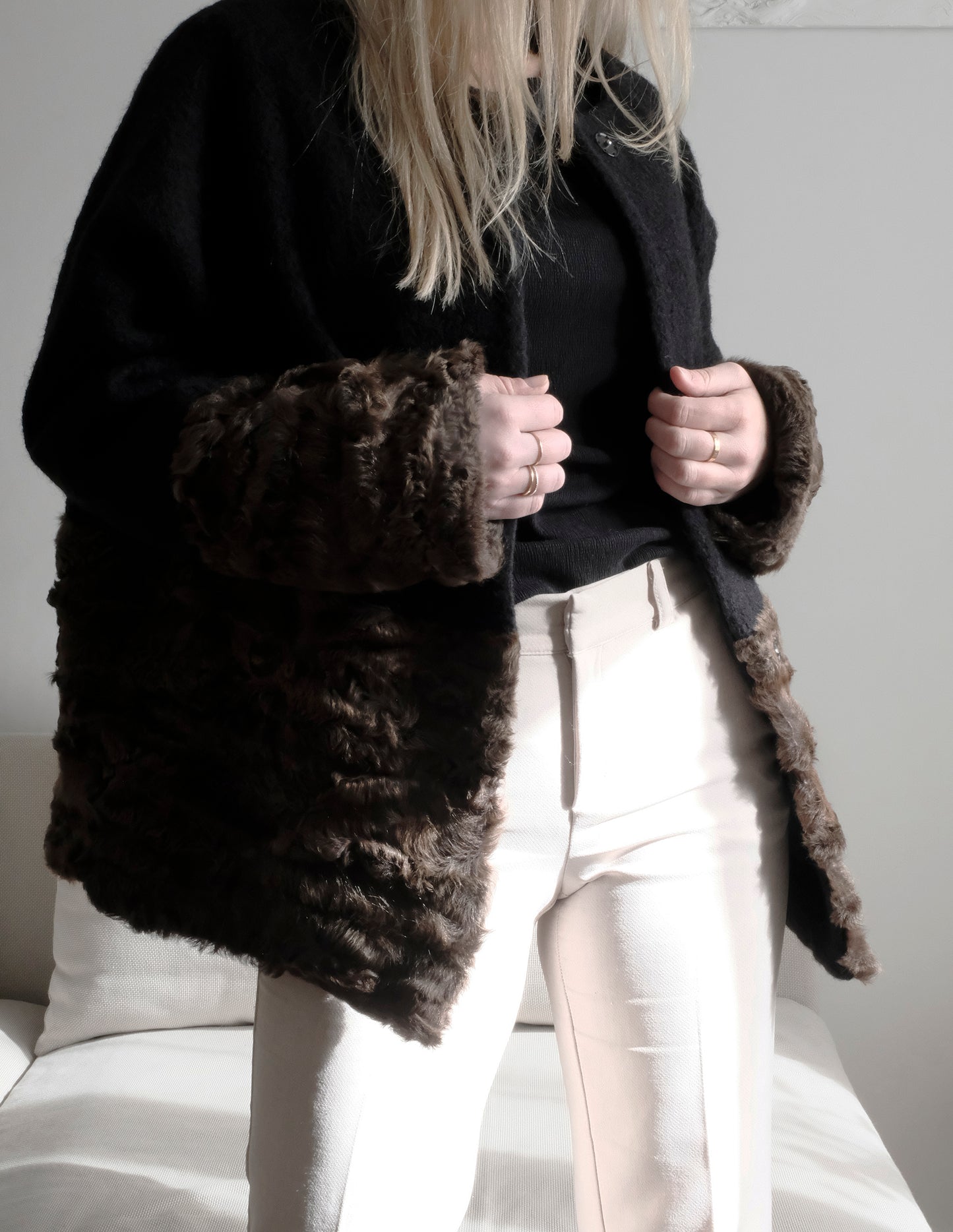 ONE OF A KIND WOOL / FUR JACKET