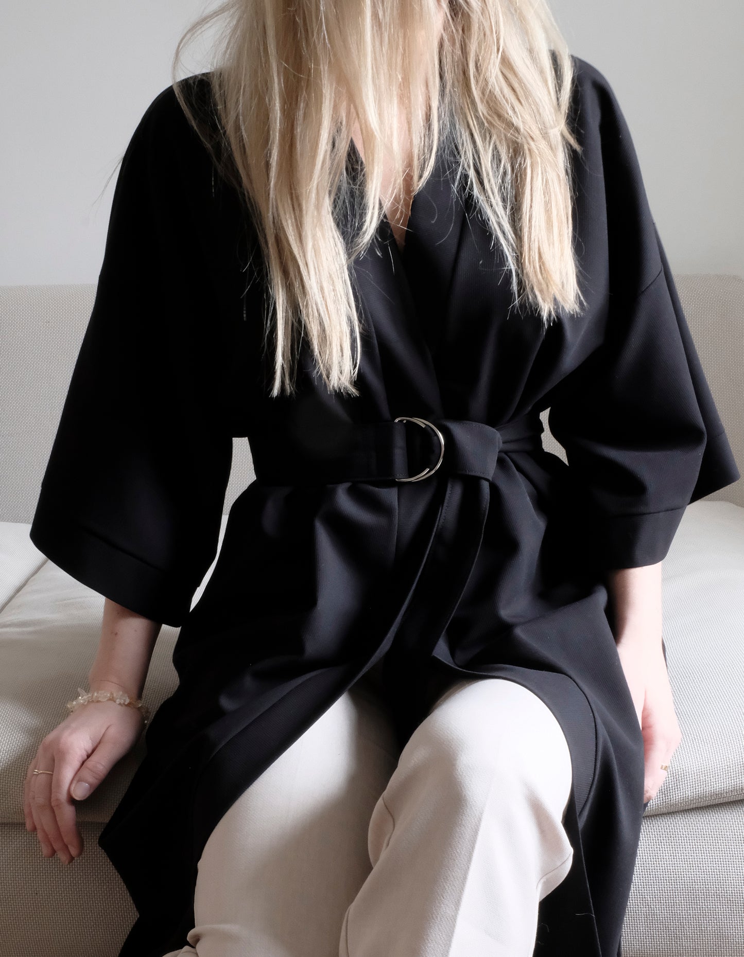 TEXTURED COTTON KIMONO