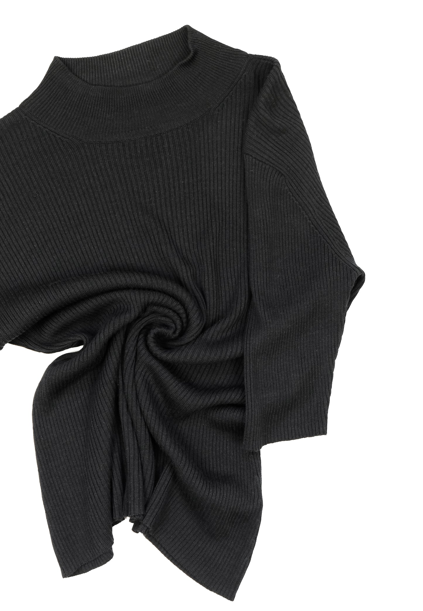 RIBBED SILK T-SHIRT