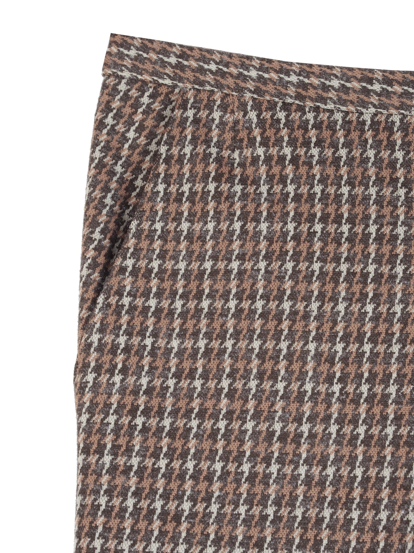 HIGH WAIST HOUNDSTOOTH PANTS