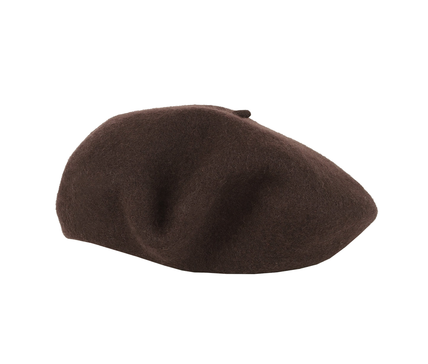 CHOCOLATE BROWN WOOL BERET