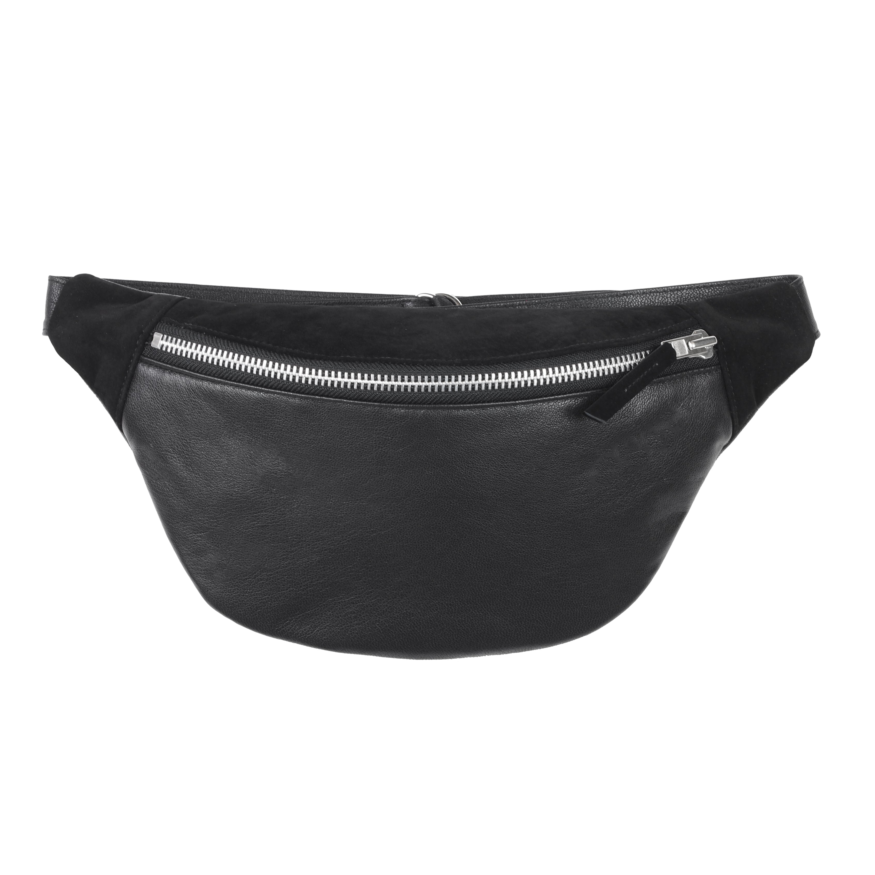 Black suede bum hotsell bag
