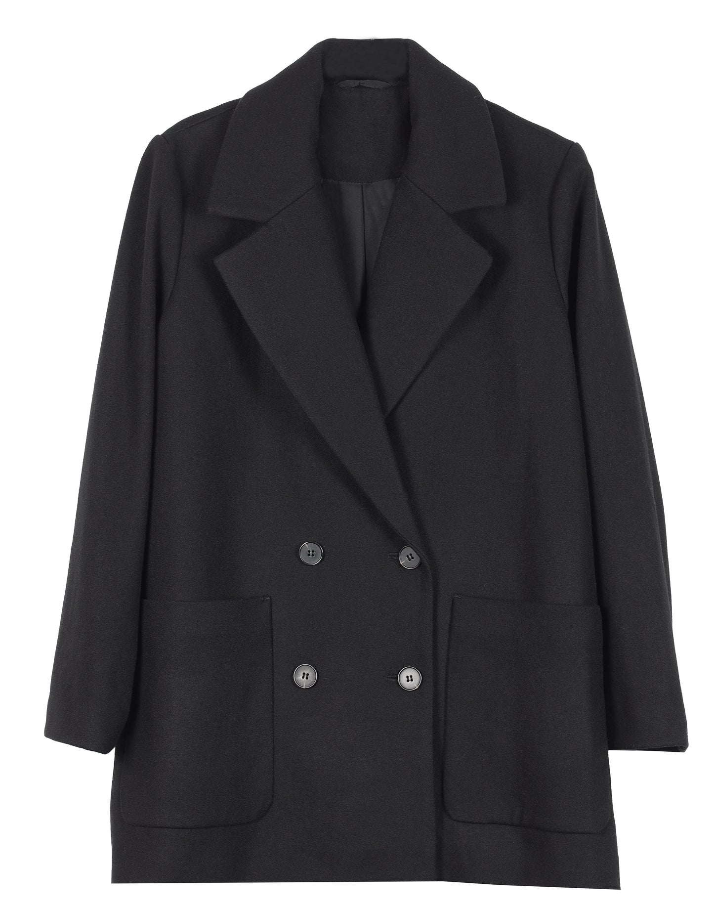 DOUBLE BREASTED WOOL COAT