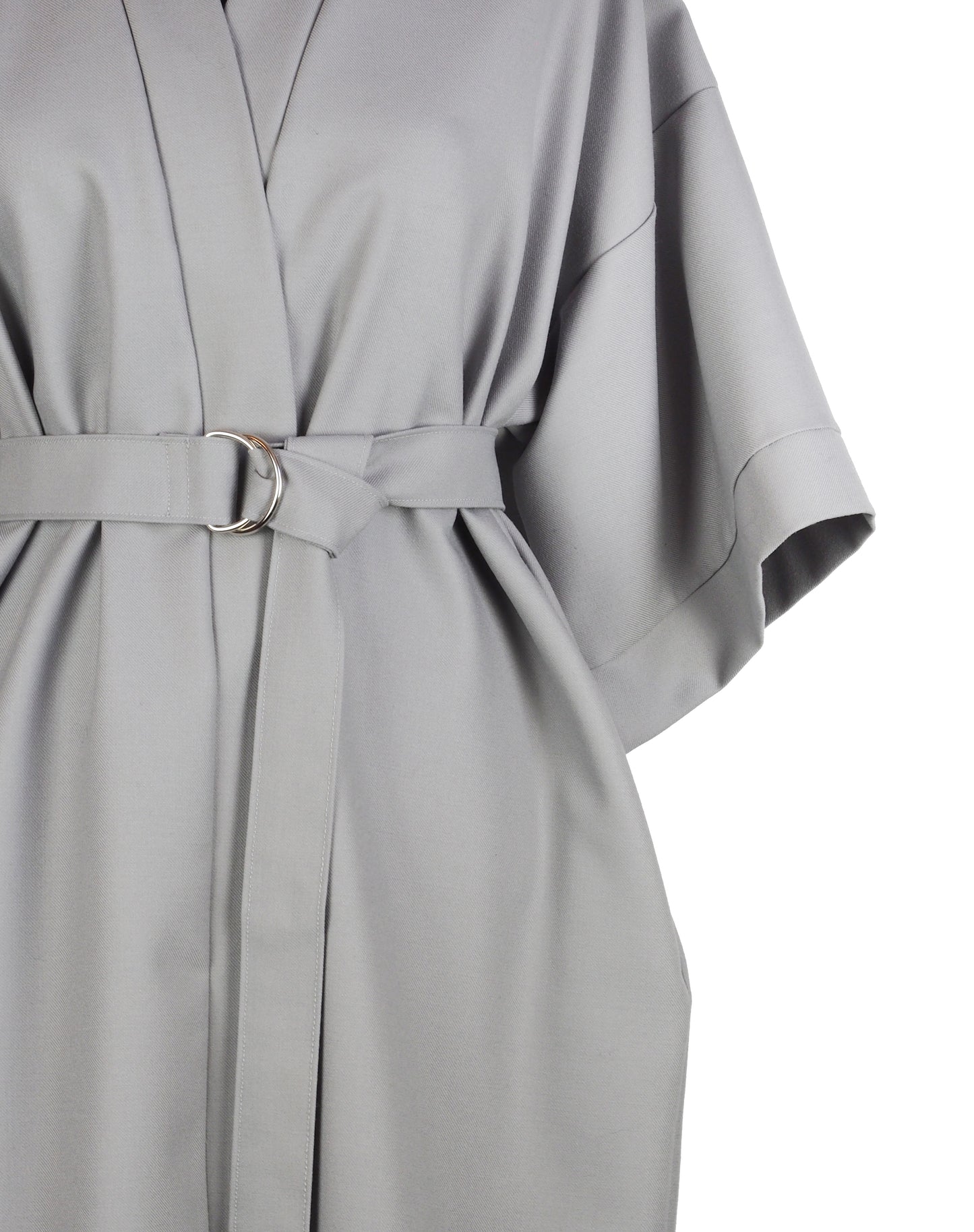 GREY WOOL KIMONO