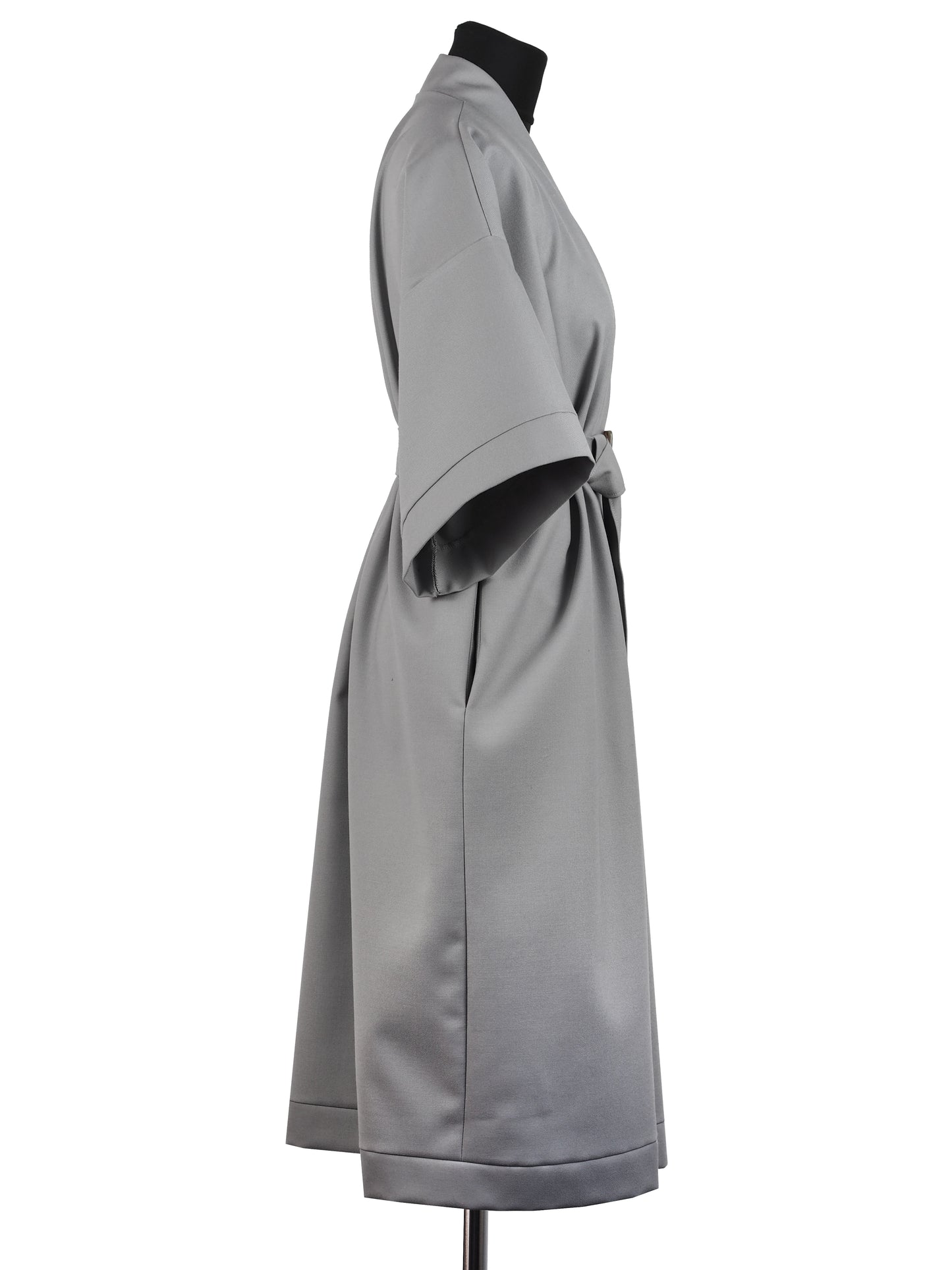 GREY WOOL KIMONO
