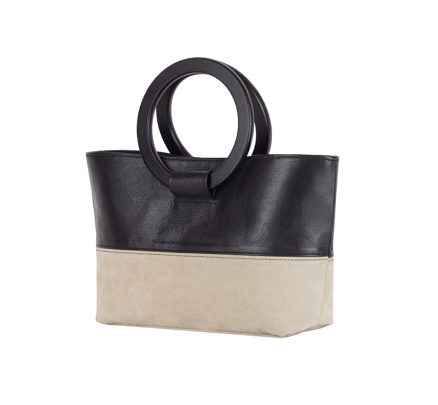 HANDBAG WITH ROUND HANDLES