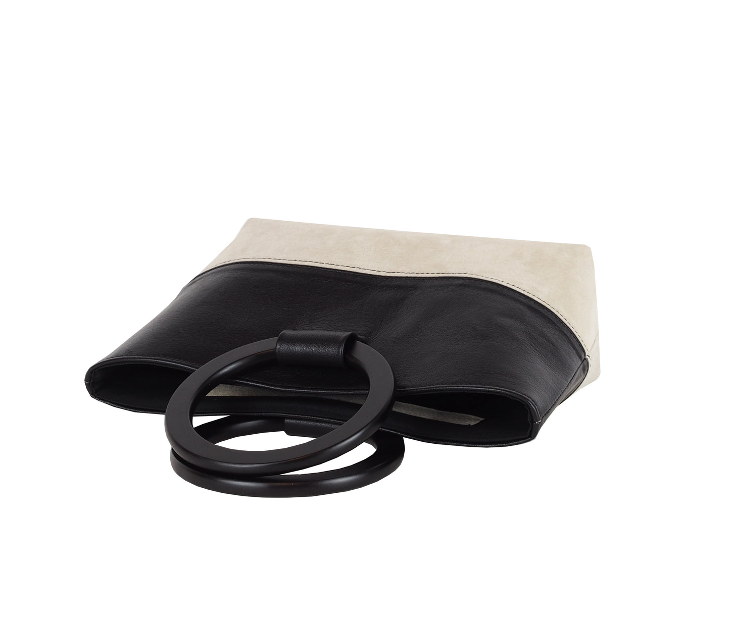 HANDBAG WITH ROUND HANDLES
