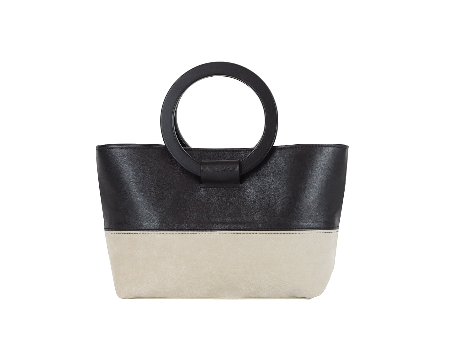 HANDBAG WITH ROUND HANDLES