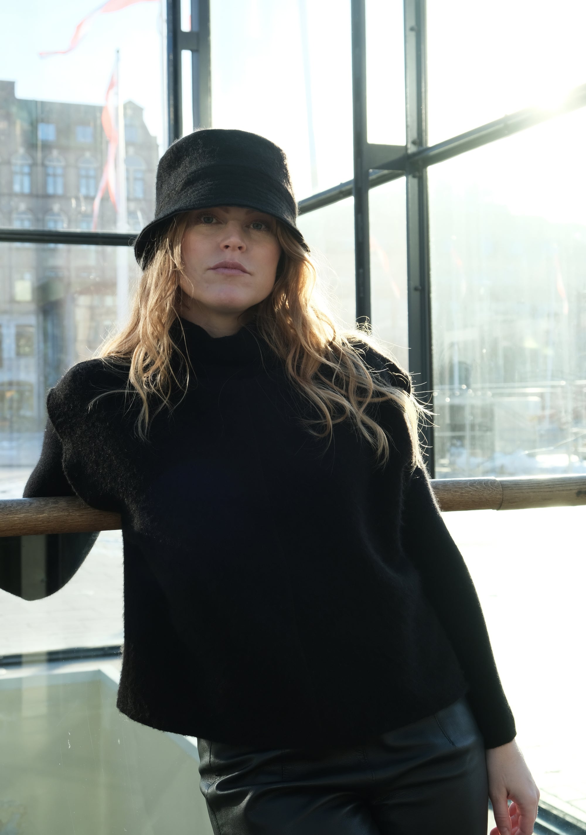 HIGH NECK WOOL ALPACA VEST