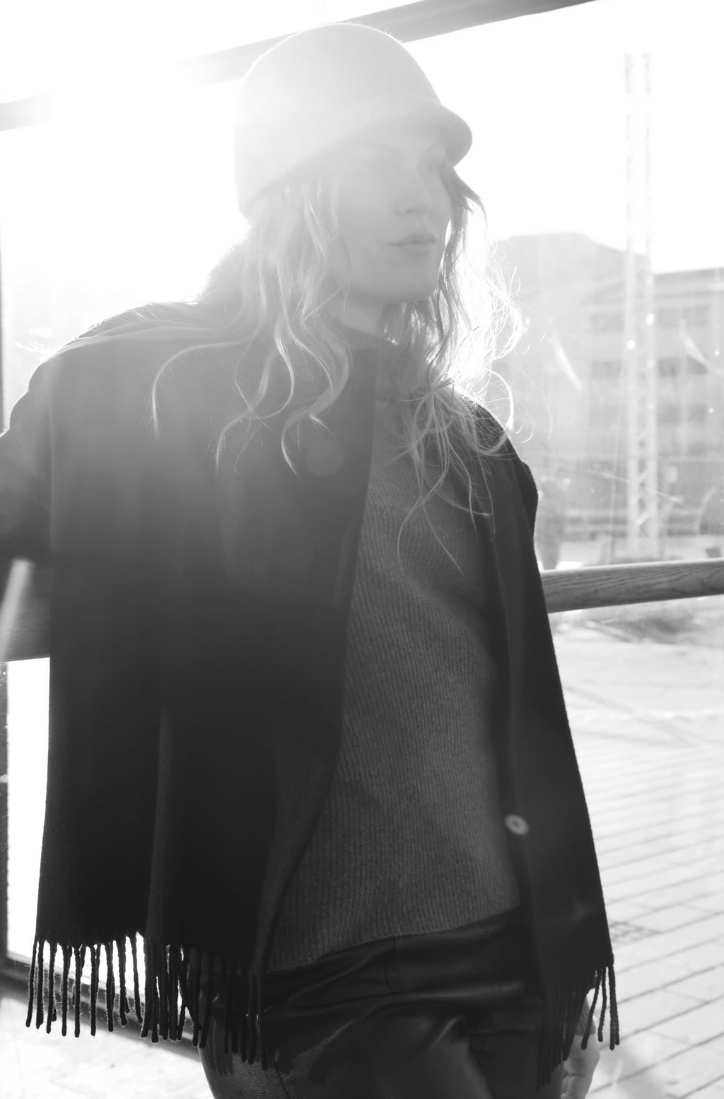 UPCYCLED BLACK FRINGE JACKET