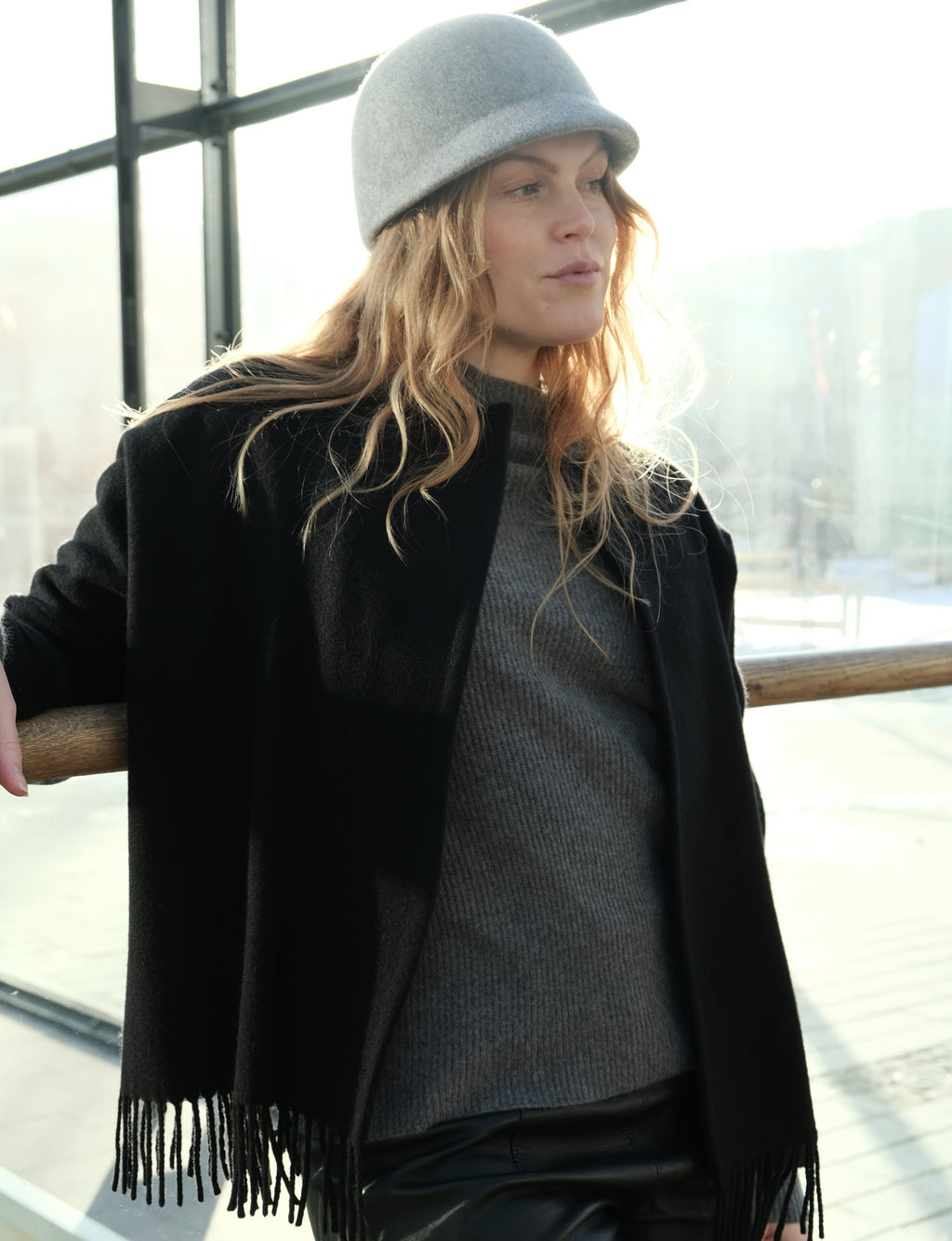 UPCYCLED BLACK FRINGE JACKET