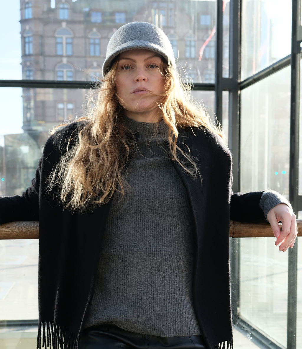 UPCYCLED BLACK FRINGE JACKET