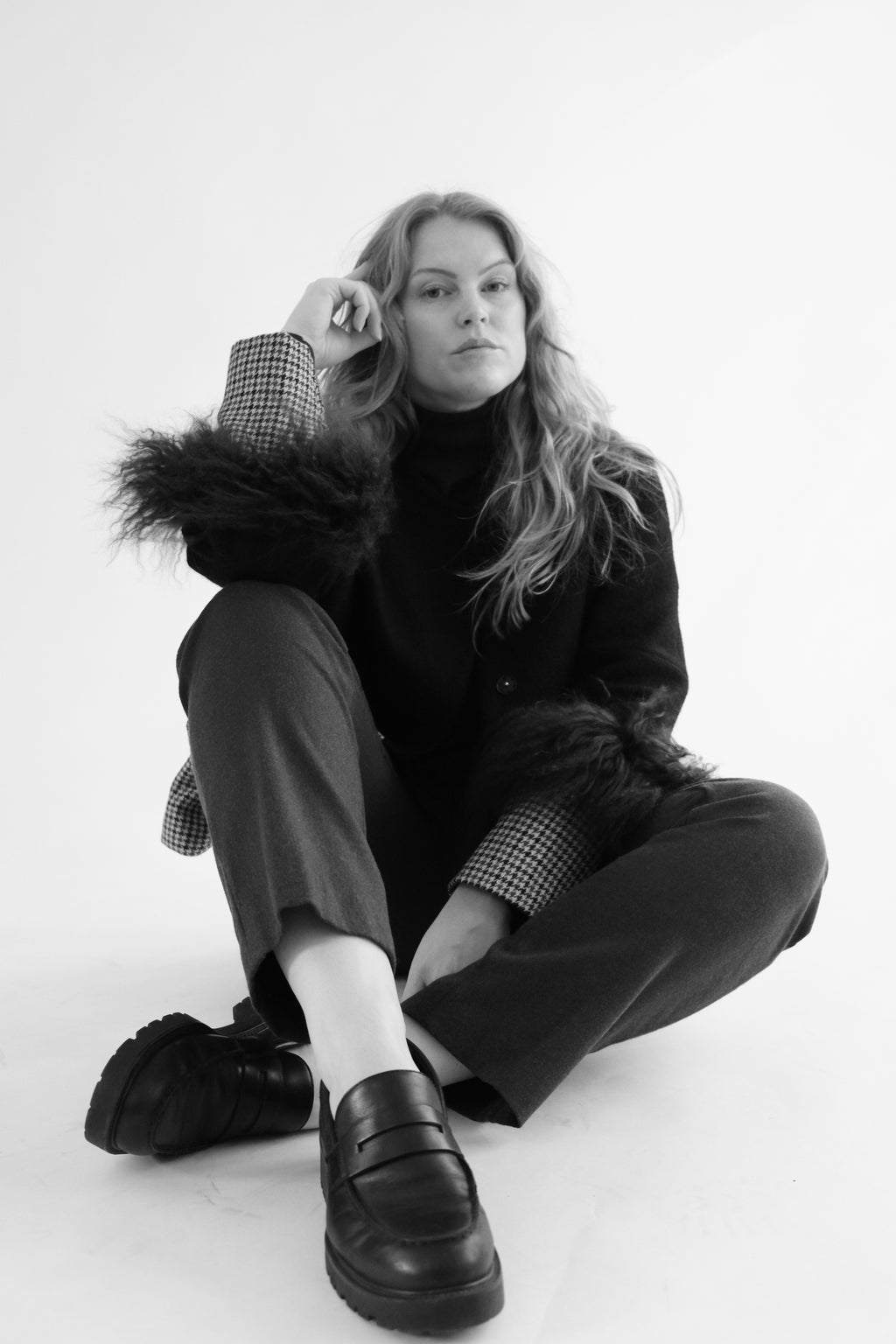 COLOR BLOCKING WOOL JACKET