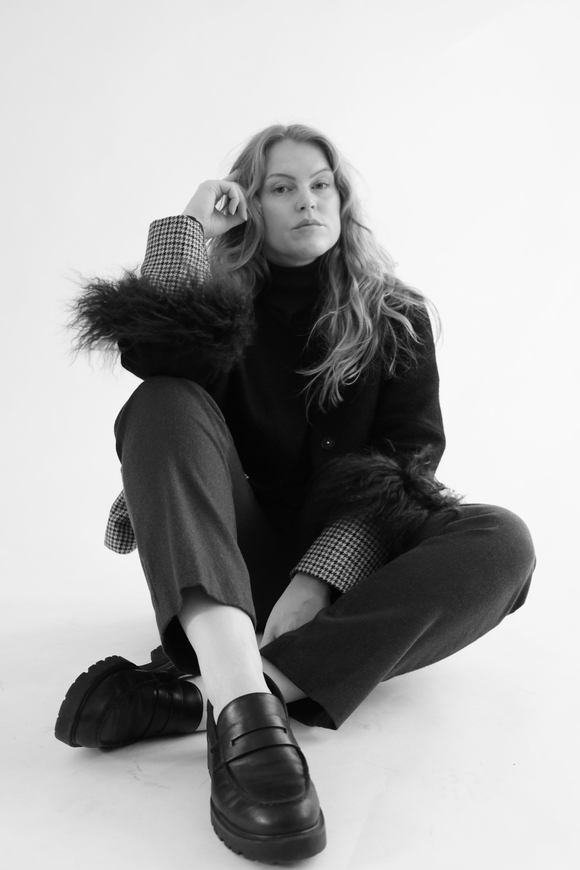 COLOR BLOCKING WOOL JACKET