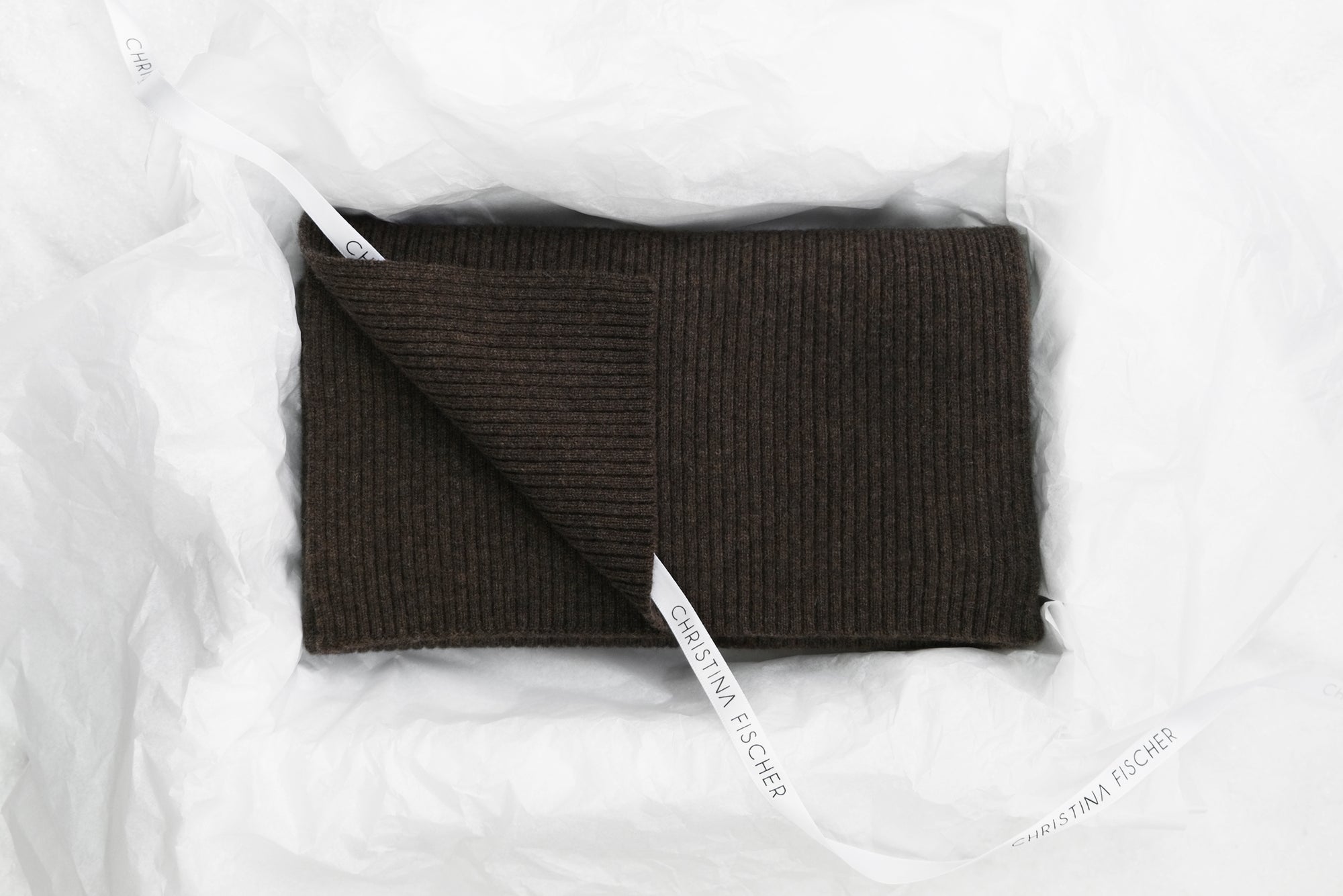 BROWN WOOL SCARF
