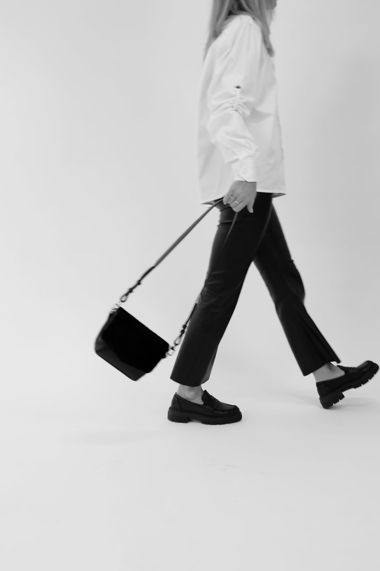 SHEARLING FLAP BAG