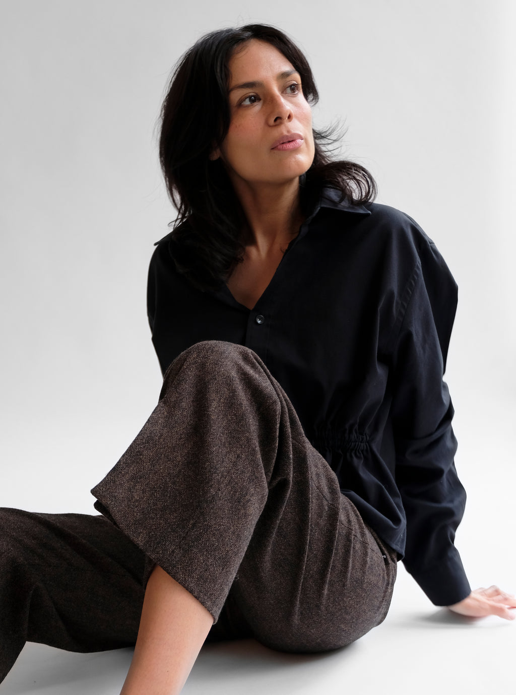 SAND BROWN WOOL PANTS