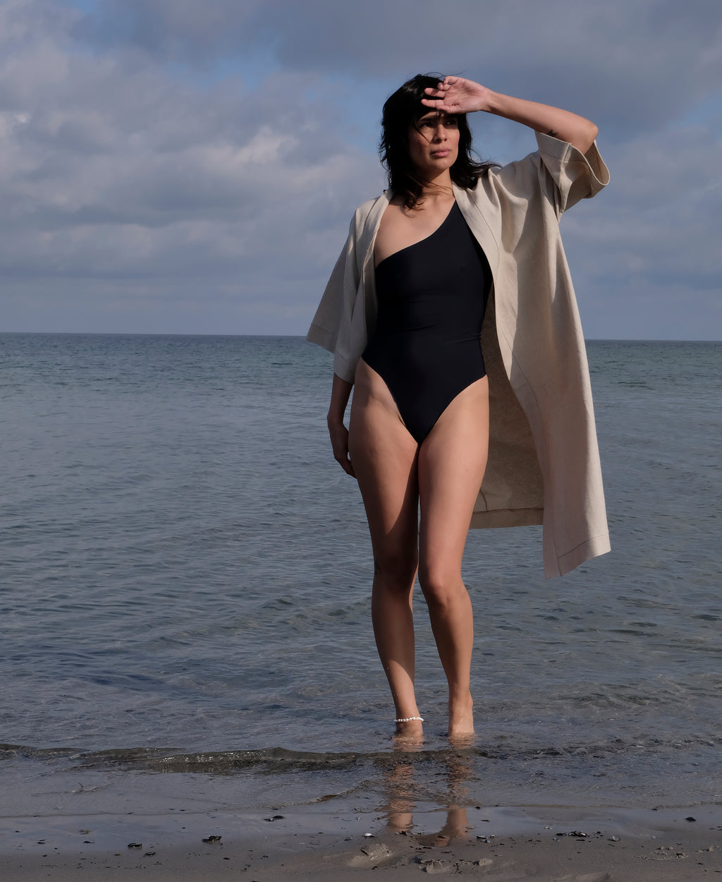 BEIGE LINEN KIMONO - CHRISTINA FISCHER