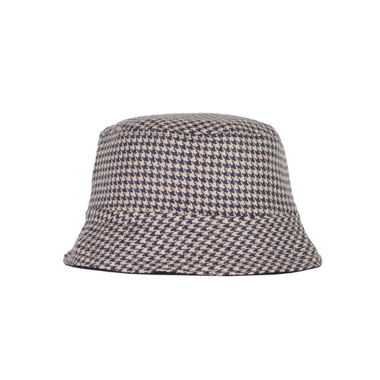 UPCYCLED HOUNDSTOOTH BUCKET HAT
